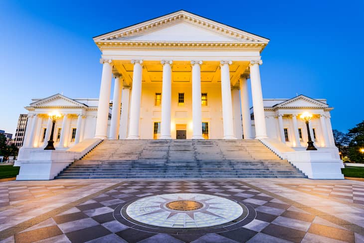Virginia State Capitol in Richmond,
