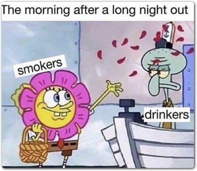 weed meme about morning after cannabis smoking