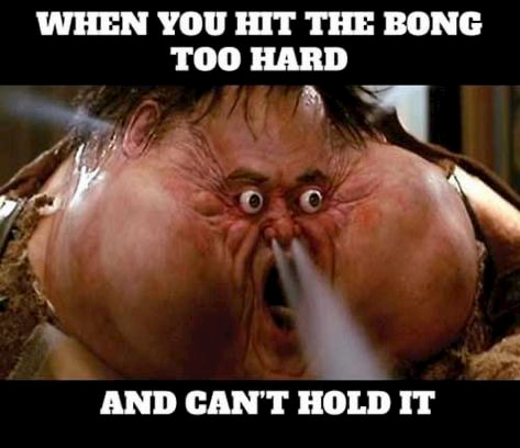 weed meme about smoking bong